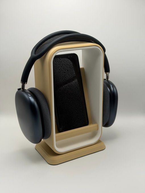 Support Téléphone et Casque Audio Compact