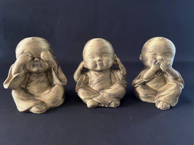 3 Buddhas de la sagesse ne pas voir, dire, entendre