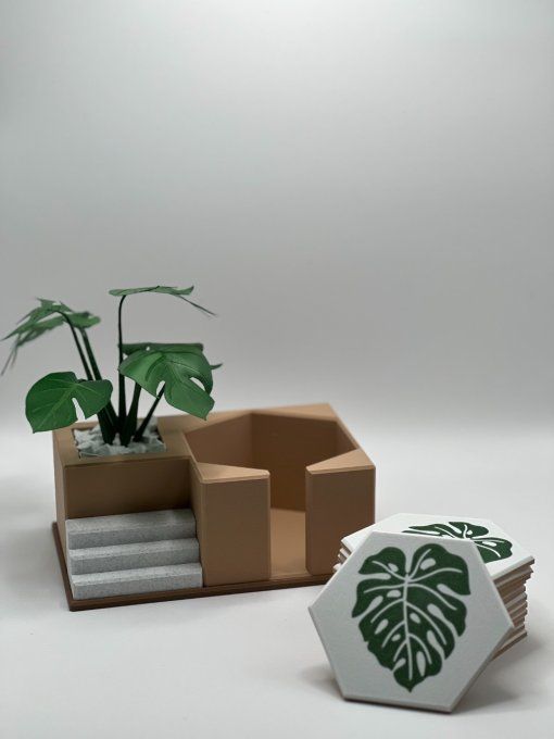 Range Dessous de Verres "Monstera"