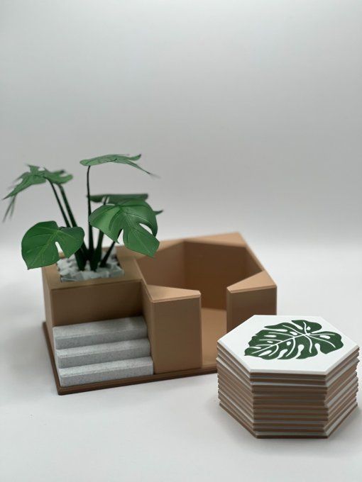 Range Dessous de Verres "Monstera"