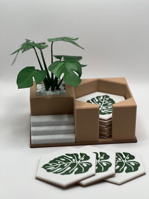 Range Dessous de Verres "Monstera"