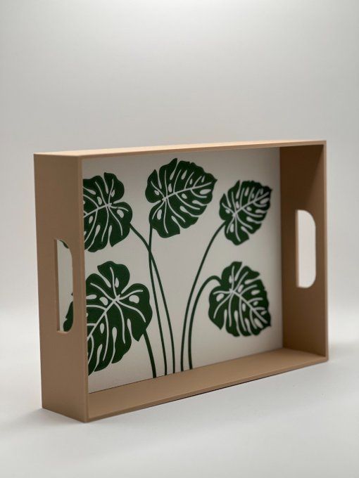 Plateau déco "Monstera"