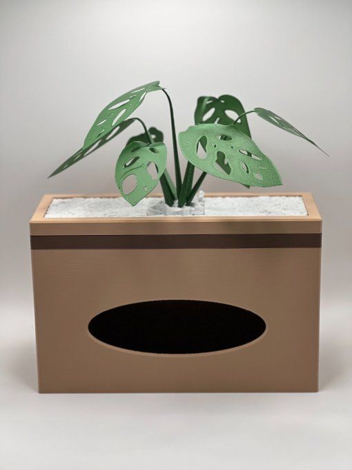 Boite Mouchoirs Longue "Monstera"