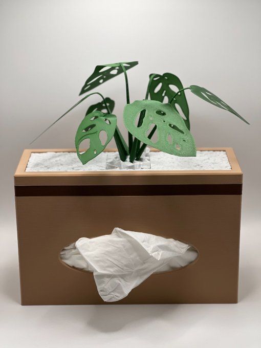 Boite Mouchoirs Longue "Monstera"